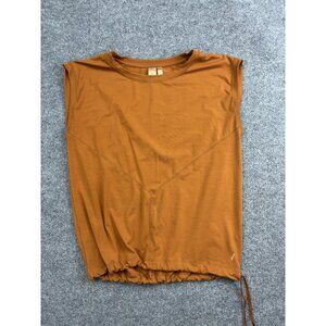 Indyeva Tank Top Womens Small Brown Drawstring Lightweight Stretch Sleeveless